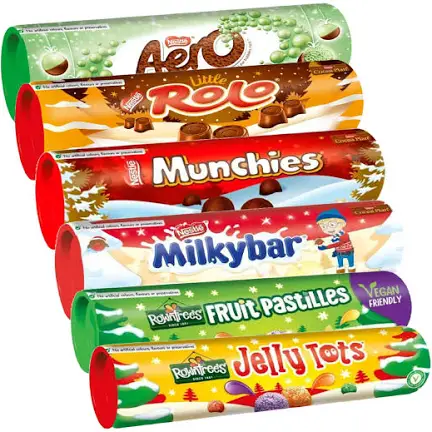 xmas sweet & chocolate tubes | £16 cash alternative 