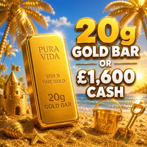 20g Gold Bar or £1600 Cash