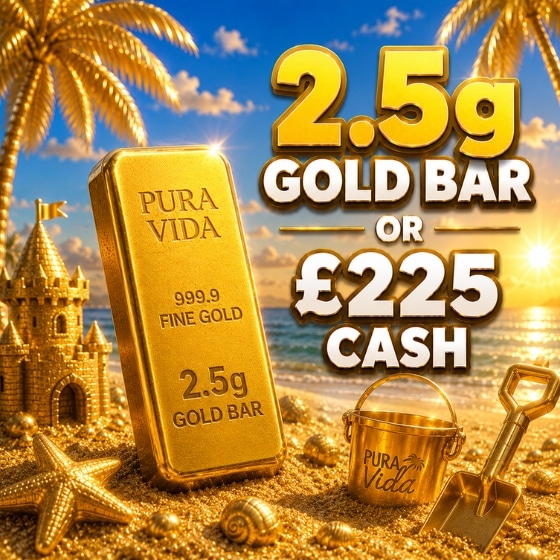 2.5g Gold Bar or £225