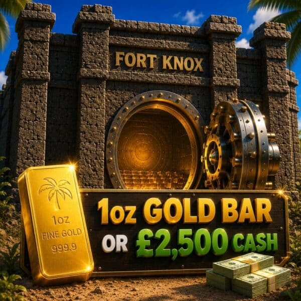 1oz Gold Bar Or £2500 Cash
