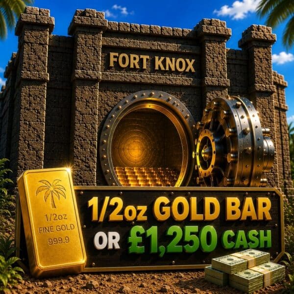 1/2oz Gold Bar Or £1250 Cash