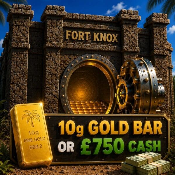 10g Gold Bar Or £750 Cash